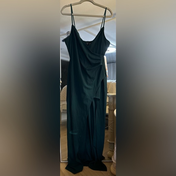 NEW Green Windsor Sasha Formal High Slit Wrap Dress XL - Picture 6 of 6
